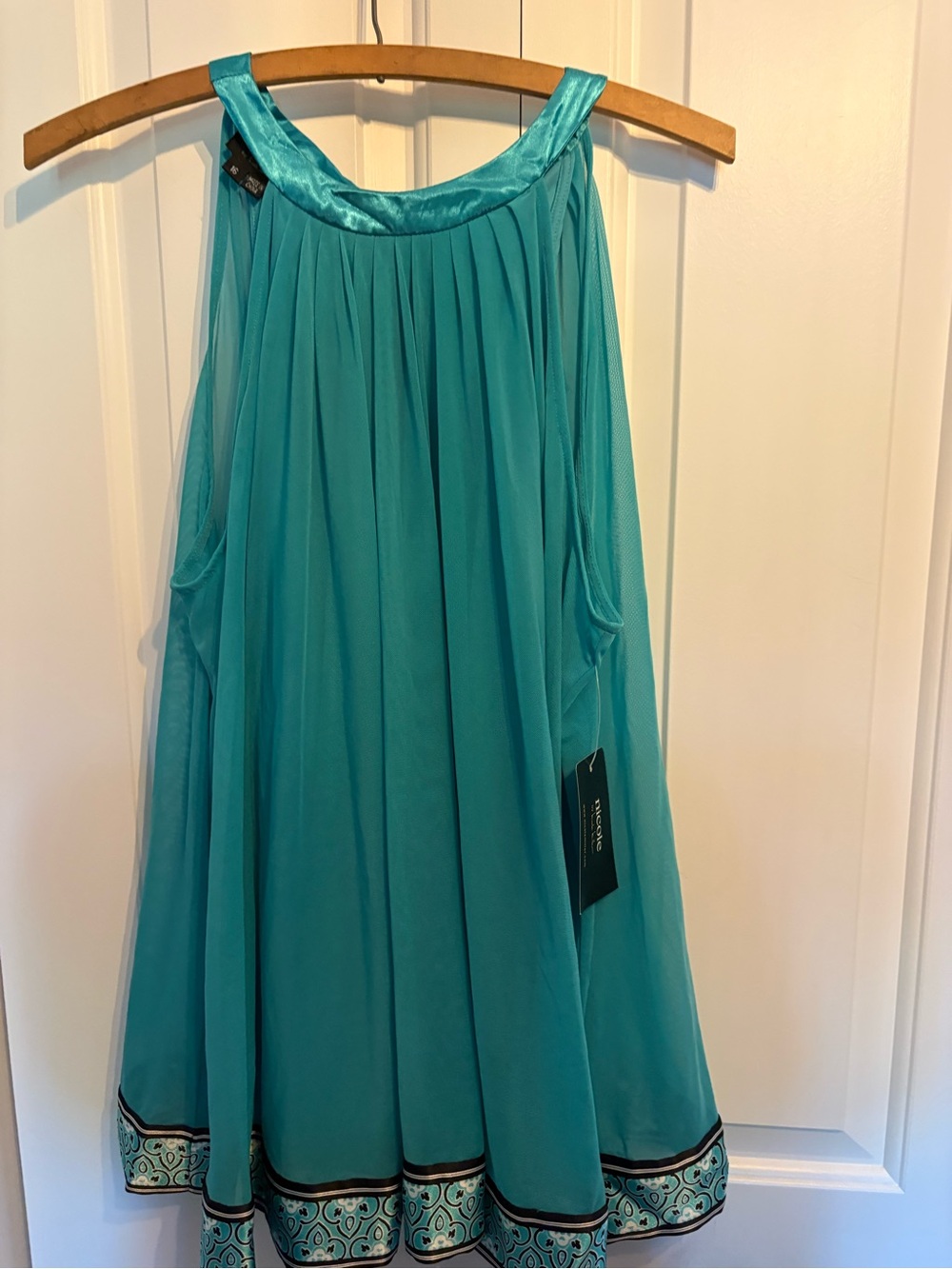 Nicole by Nicole Miller Turquoise sleeveless top